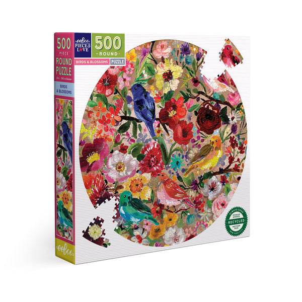Puzzle redondo 500 piezas Birds & Blossoms