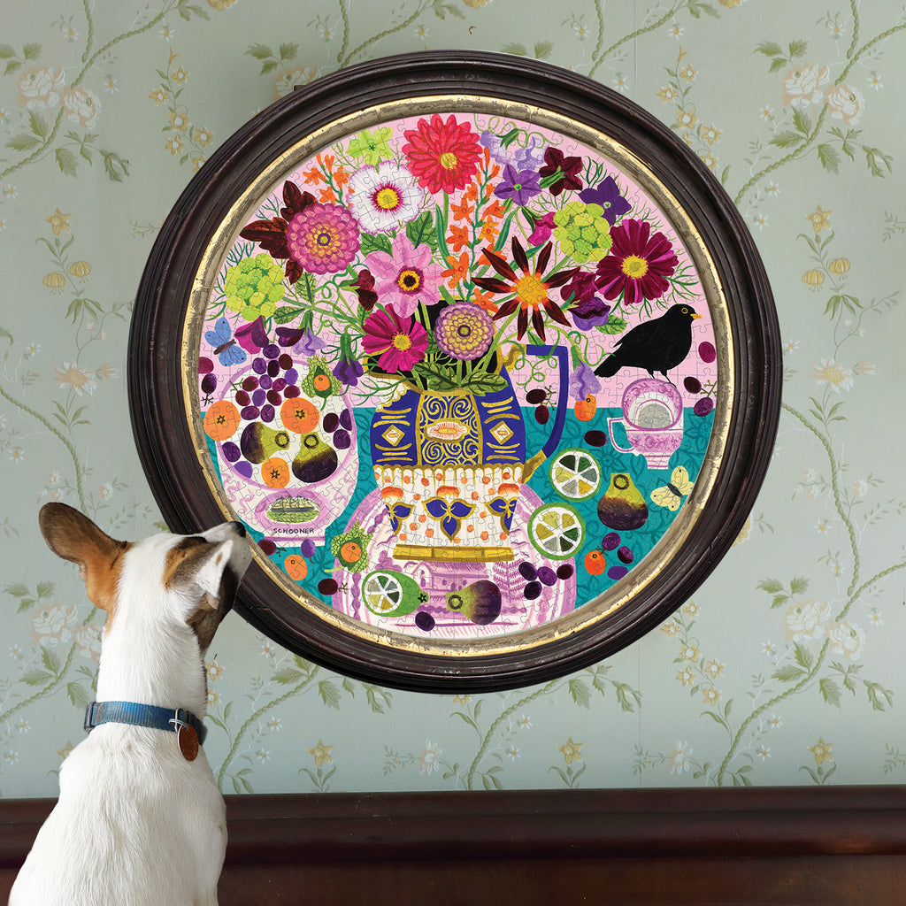 Puzzle redondo 500 piezas Frutas y Flores