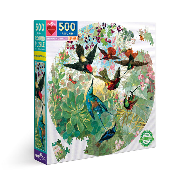 Puzzle redondo 500 piezas Colibrí (caja abollada)