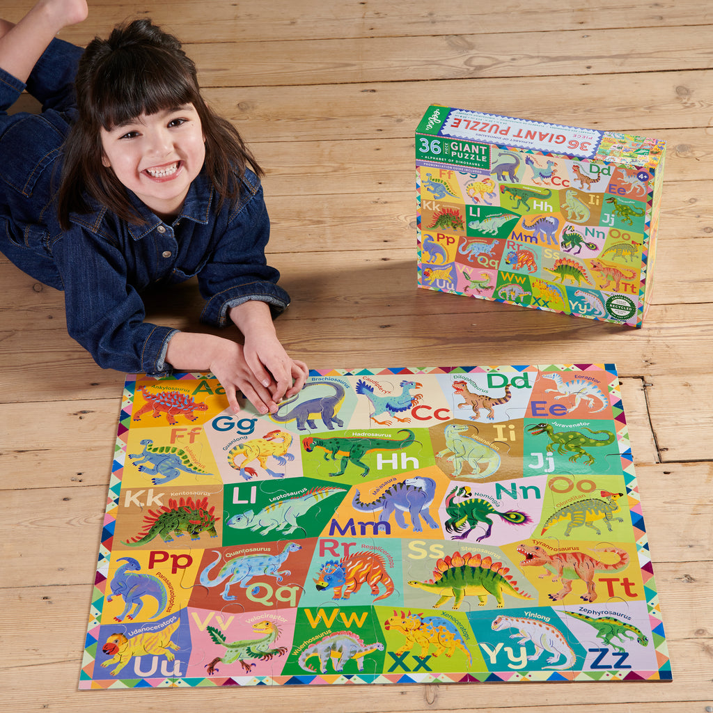 Puzzle Gigante 36 piezas Alfabeto de Dinosaurios