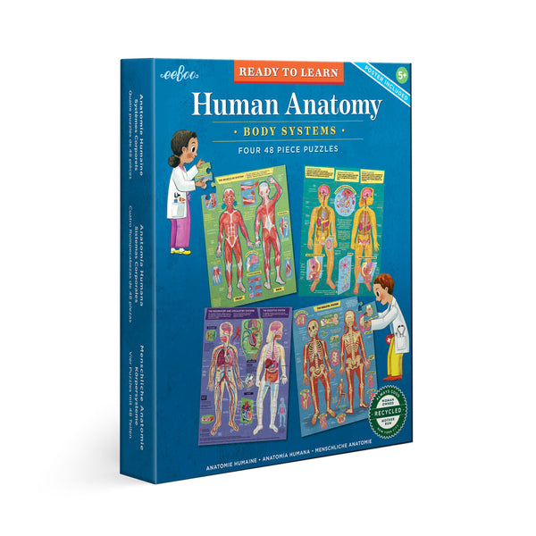 Set de 4 puzzles de 48 piezas Anatomía Humana