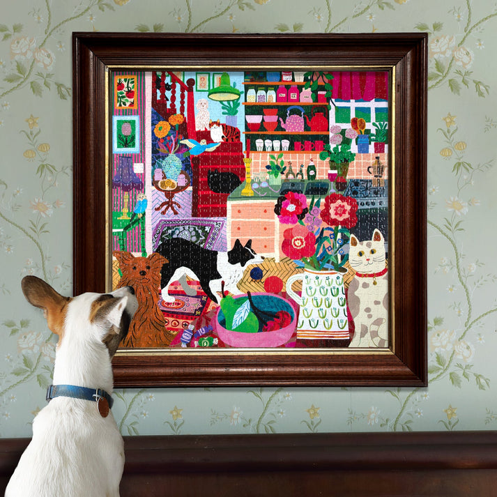 Puzzle 1000 piezas: Pets in the Kitchen