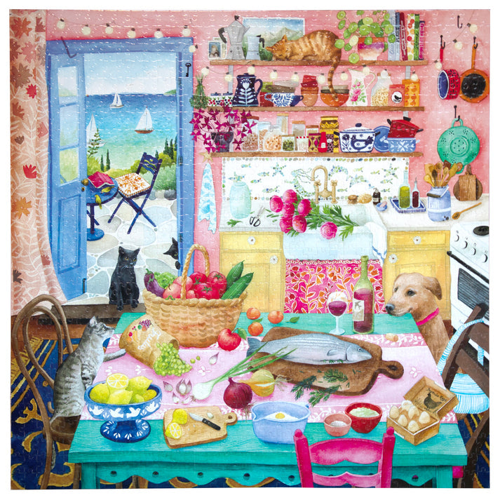Puzzle 1000 piezas: Pink Kitchen