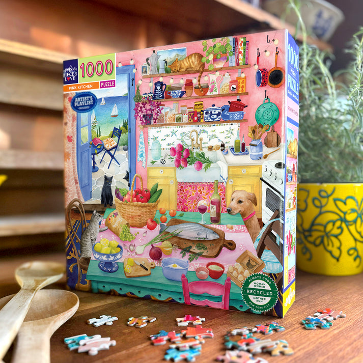 Puzzle 1000 piezas: Pink Kitchen