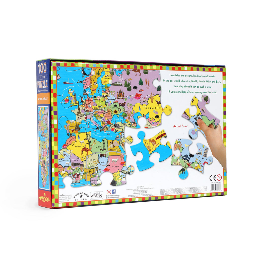 Puzzle 100 piezas mapa del mundo