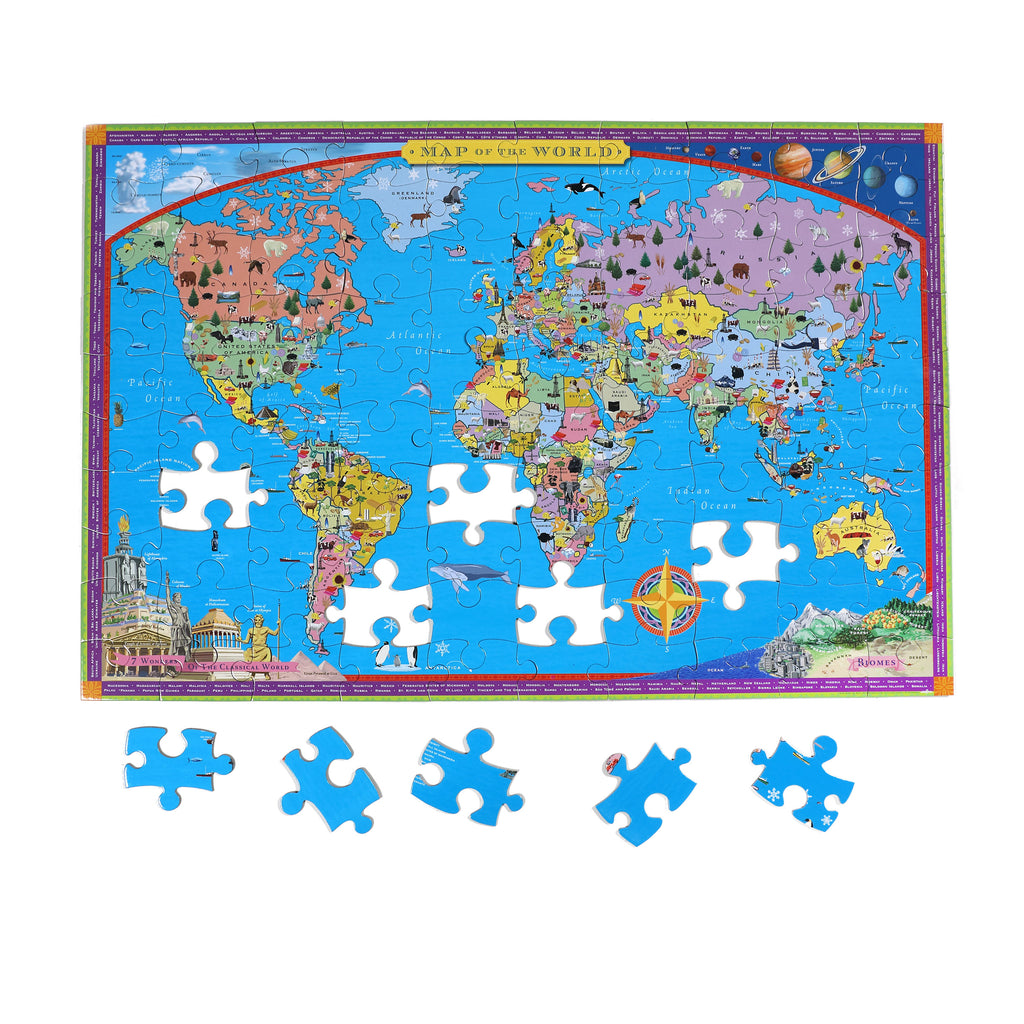 Puzzle 100 piezas mapa del mundo