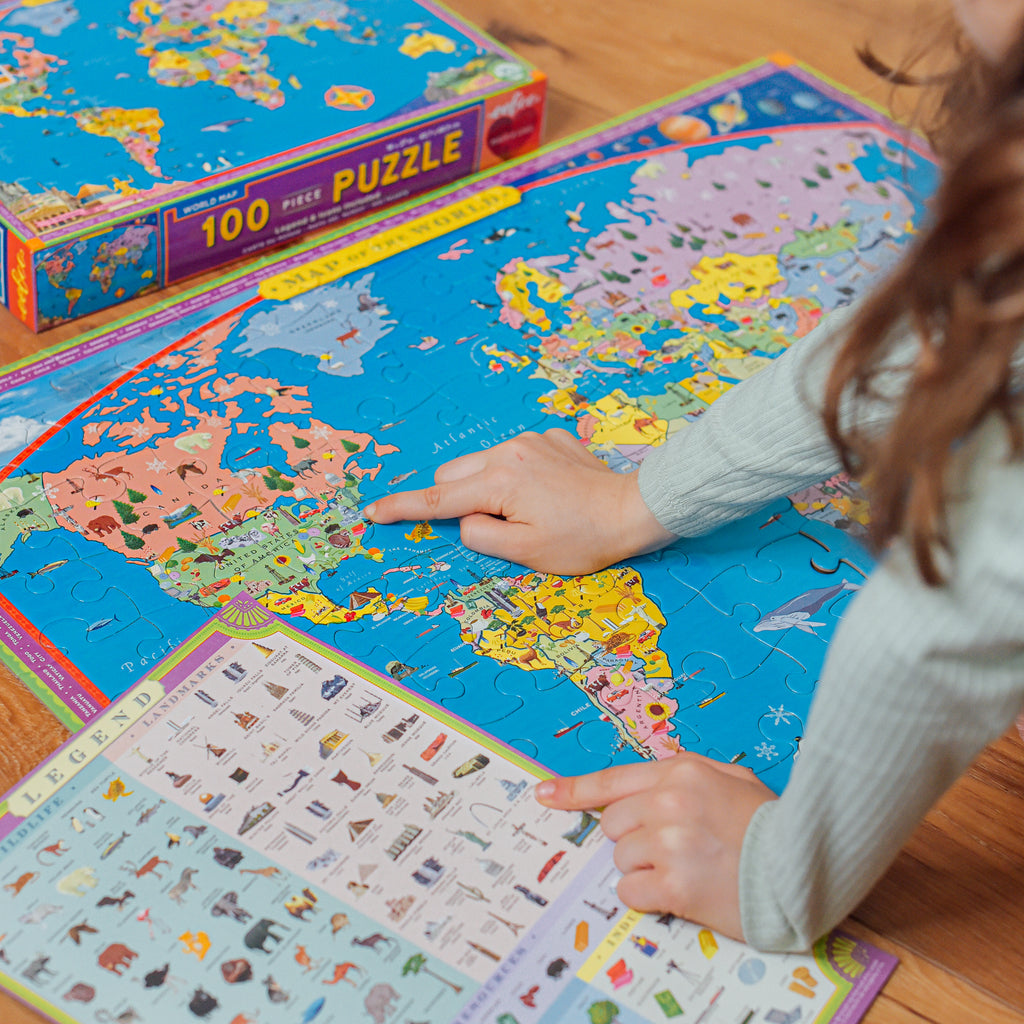 Puzzle 100 piezas mapa del mundo