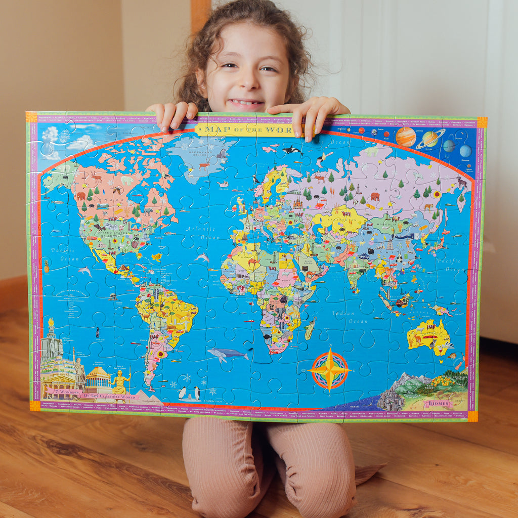 Puzzle 100 piezas mapa del mundo