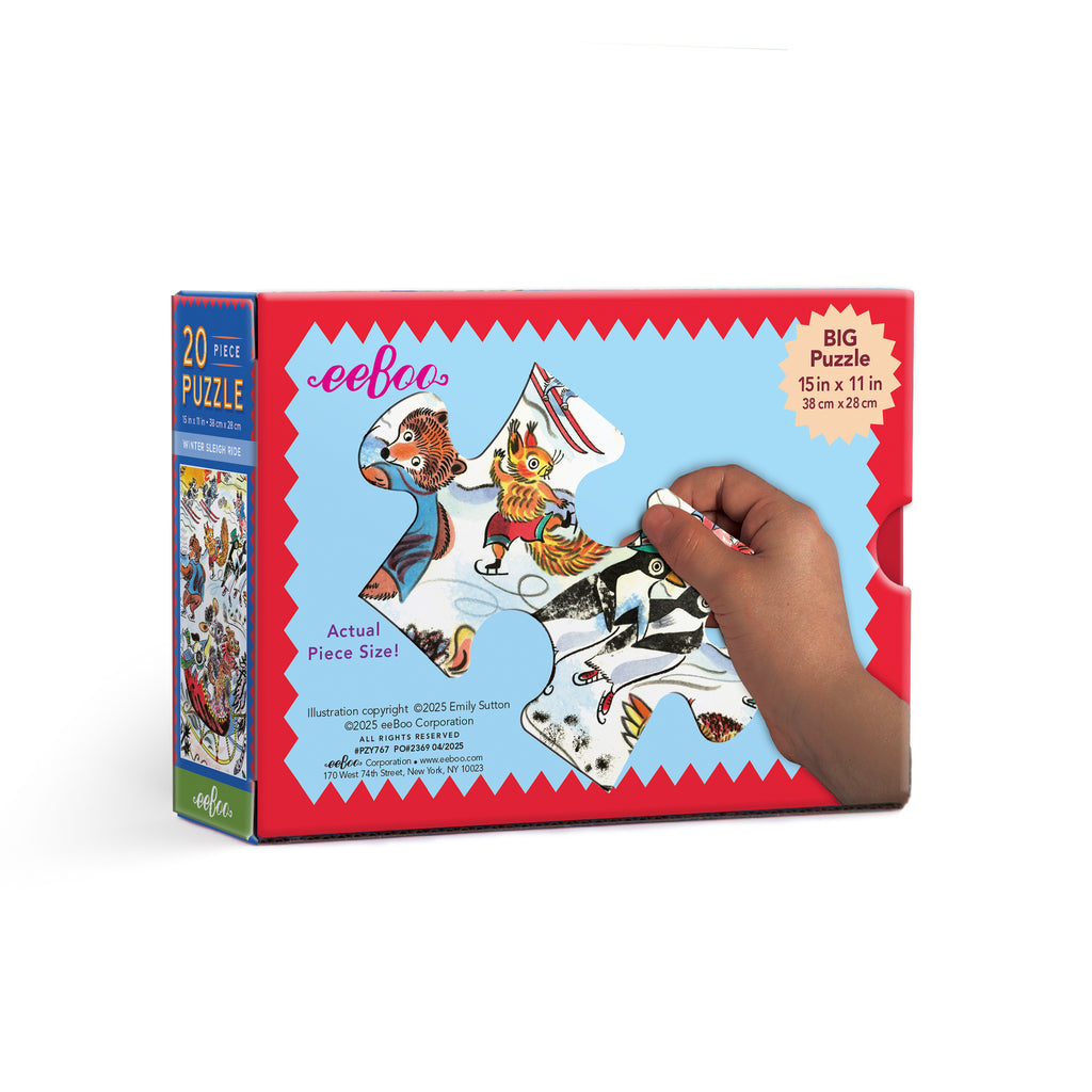 Puzzle 20 piezas Paseo en trineo