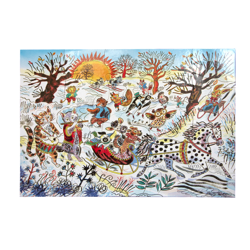 Puzzle 20 piezas Paseo en trineo
