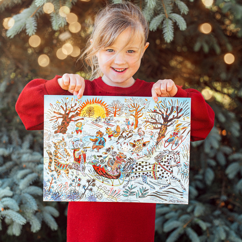 Puzzle 20 piezas Paseo en trineo
