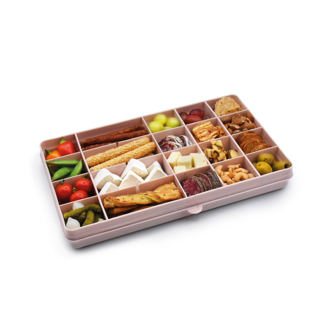 Caja contenedora XL para snacks rosada