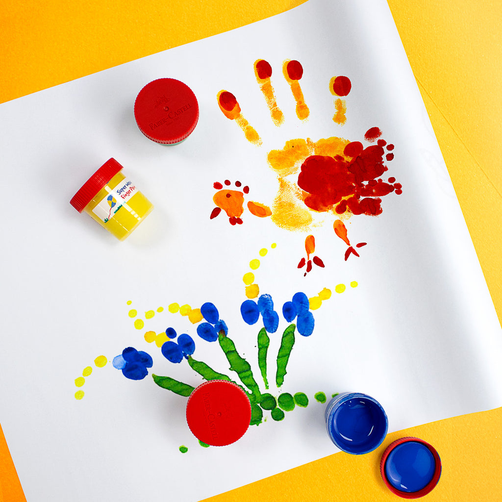 Pinturas para dedos lavables x6