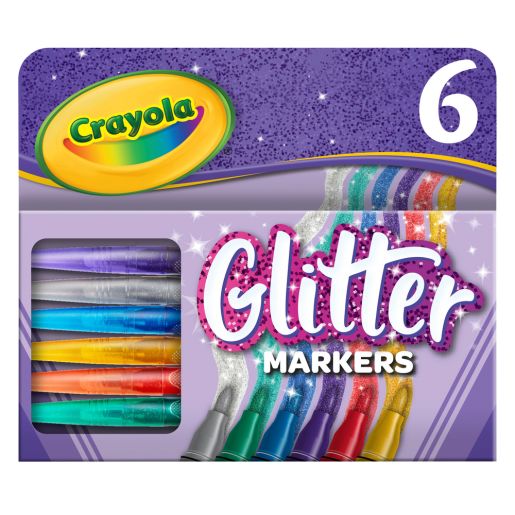 Marcadores Crayola Glitter 6 unidades