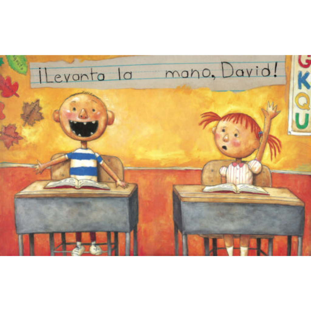 David va a la escuela