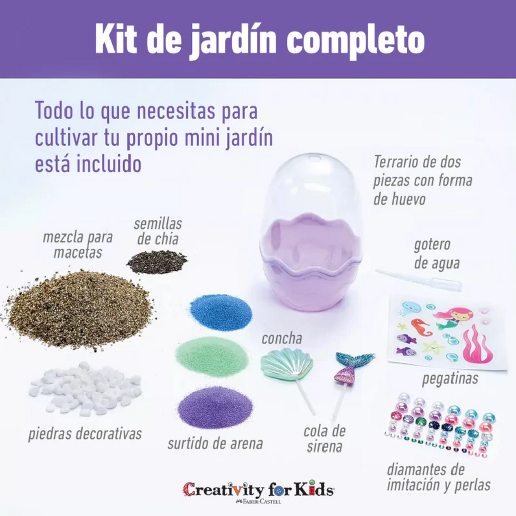 Creativity for Kids: Mini Garden - Sirena Kit Terrario