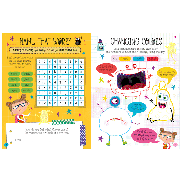 Libro de actividades con stickers The Very Hungry Worry Monsters