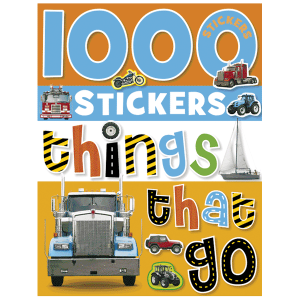 Libro de actividades 1000 Stickers Things That Go