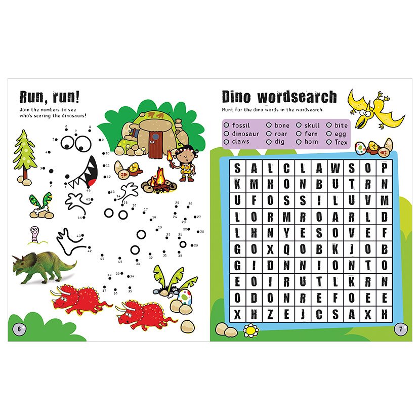 Libro de actividades con stickers: Dinosaurs