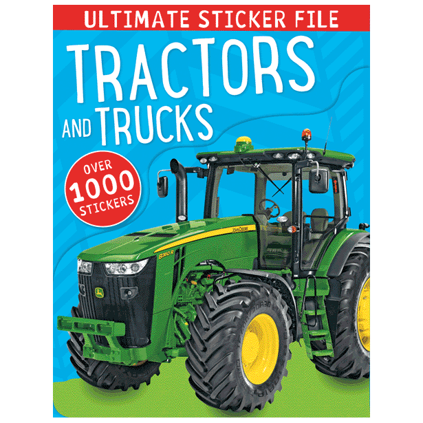 Libro de actividades con stickers: Tractors and Trucks