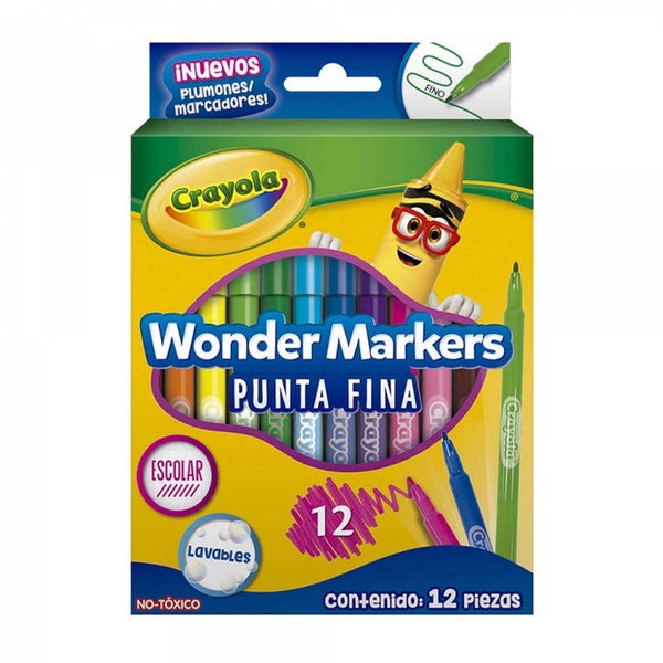 Marcadores Crayola Wonder 12 unidades