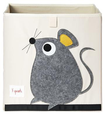 Caja para juguetes: ratón gris