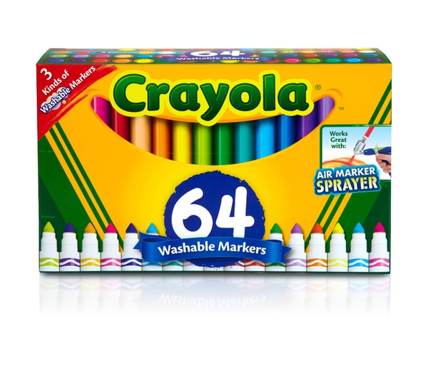 Marcadores Lavables Crayola Punta Gruesa 64 unidades