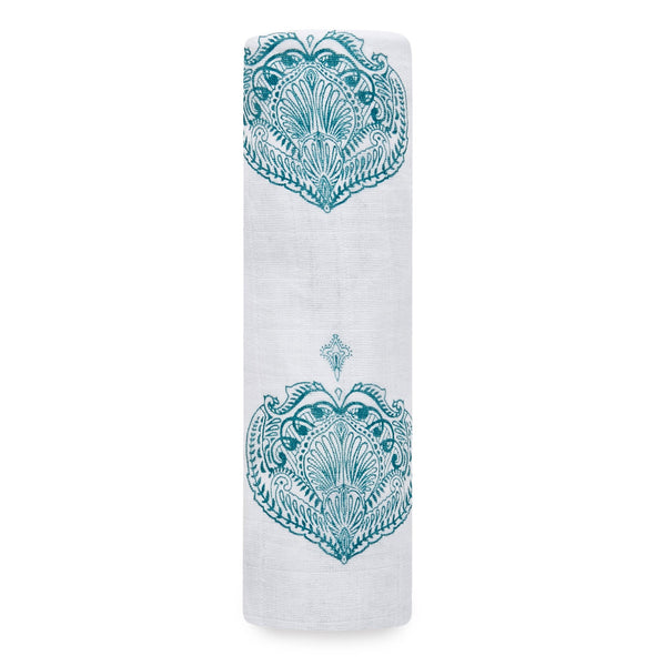 Swaddle individual - Paisley teal