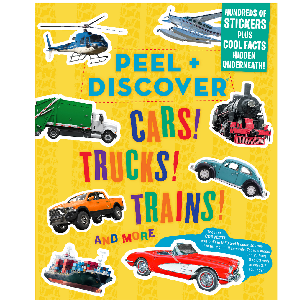 Libro despega y descubre: Carros, camiones y trenes