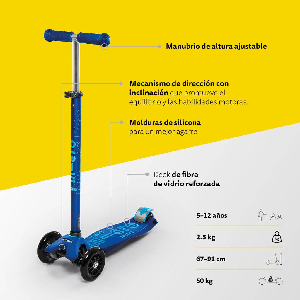 Scooter Micro Maxi Deluxe Rosado