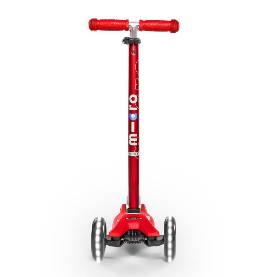 Scooter Micro Maxi Deluxe LED Rojo