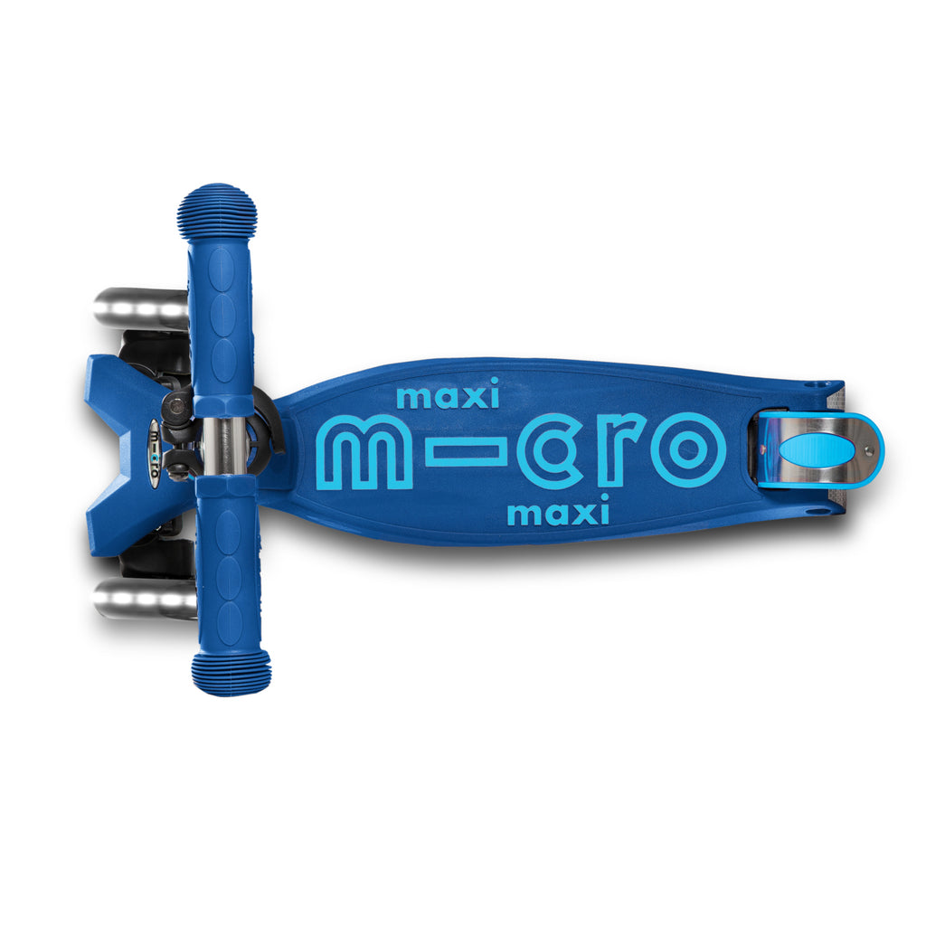 Scooter Micro Maxi Deluxe LED Azul Marino