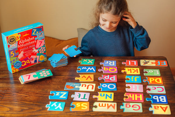Puzzles en Pares: Alfabeto y Números