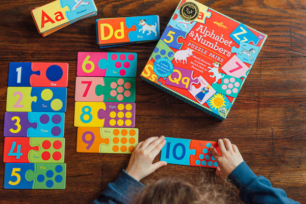 Puzzles en Pares: Alfabeto y Números
