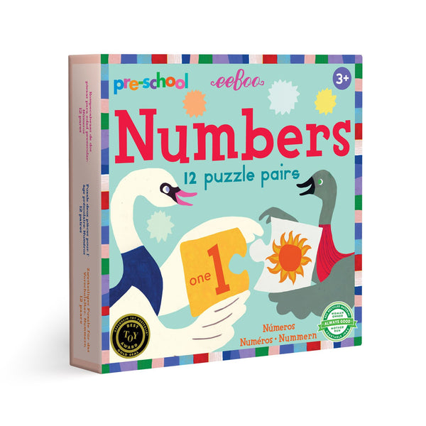Puzzle en Pares: Números - Pre Kinder