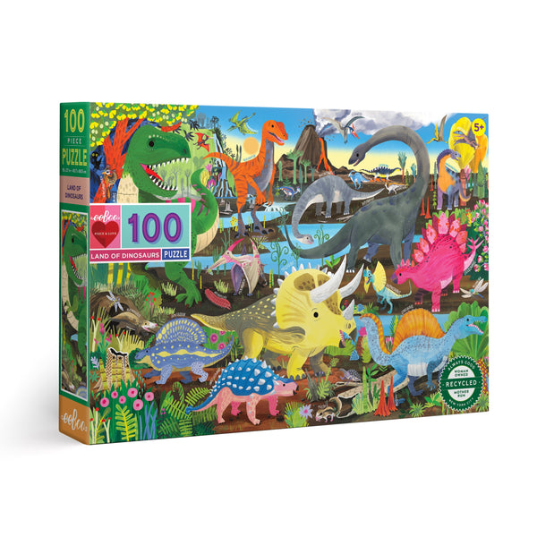 Puzzle 100 piezas Tierra de Dinosaurios