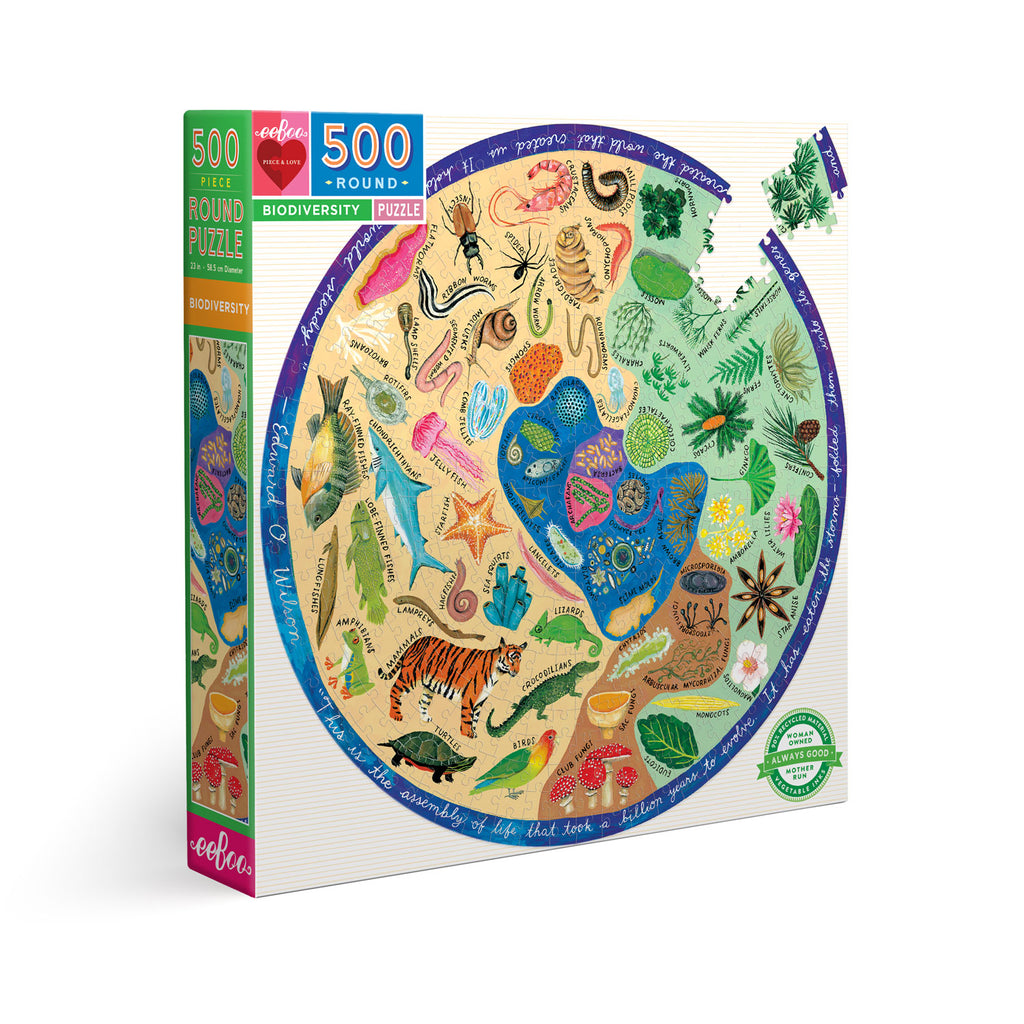 Puzzle redondo 500 piezas biodiversidad