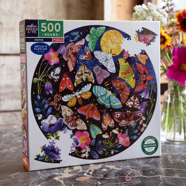 Puzzle redondo 500 piezas Mariposas Nocturnas