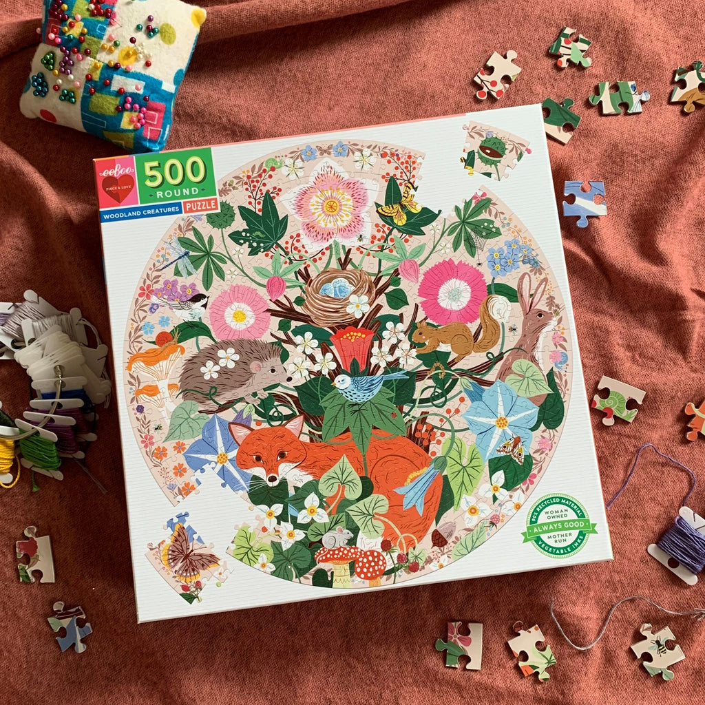 Puzzle redondo 500 piezas Animales del Bosque