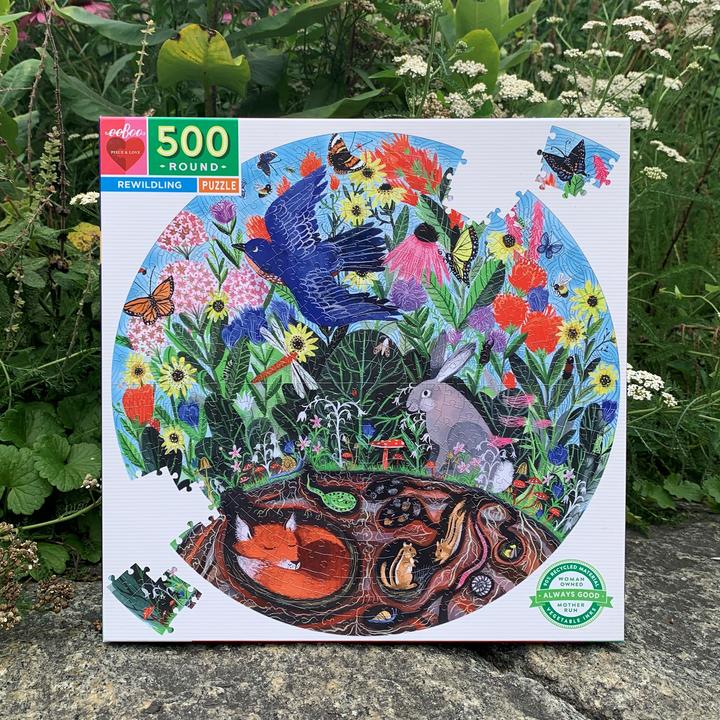 Puzzle redondo 500 piezas Animales y Flores