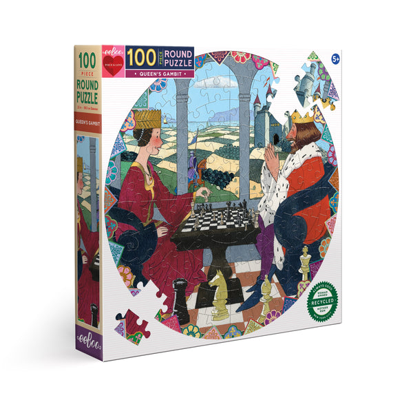 Puzzle 100 piezas redondo Gambito de Dama