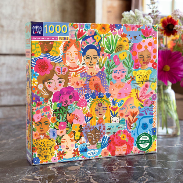 Puzzle 1000 piezas: Goddesses and Pets