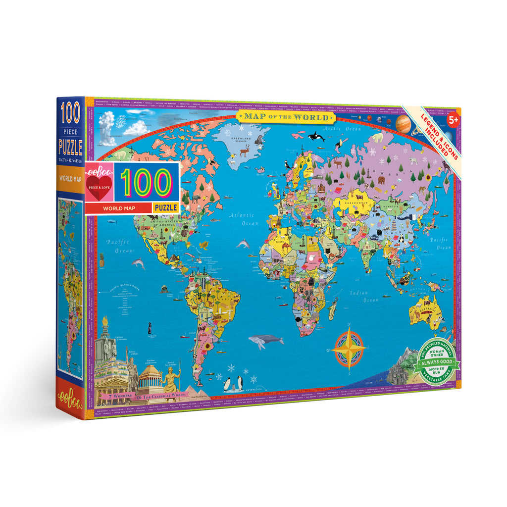 Puzzle 100 piezas mapa del mundo