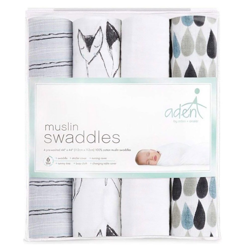 Swaddle Aden 4 pack - Trotting Fox