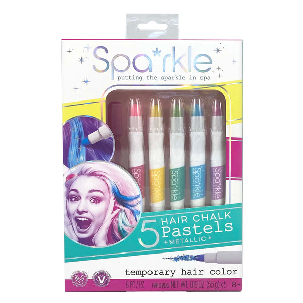 5 Lápices de tiza para pintar el cabello - Pasteles metálicos