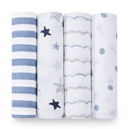 Swaddle 4 pack - Rock Star