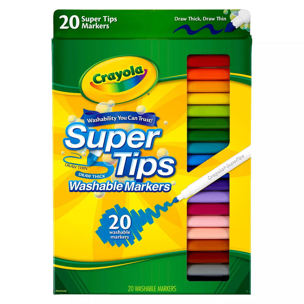 Marcadores Crayola lavables súper tips (20)