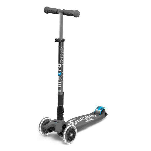 Scooter Micro Maxi Deluxe Plegable LED Gris