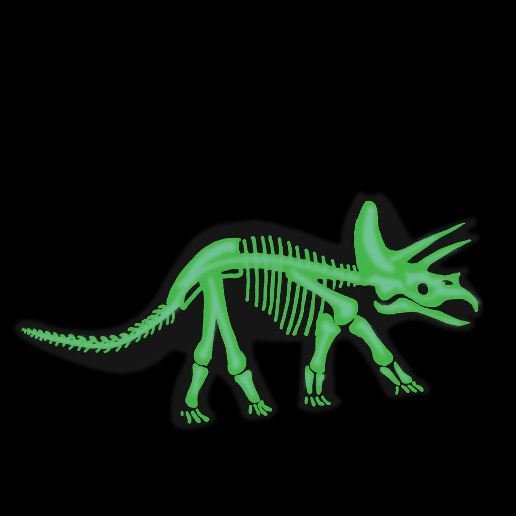 Dinosaurios 3D brilla en la oscuridad: Triceratops