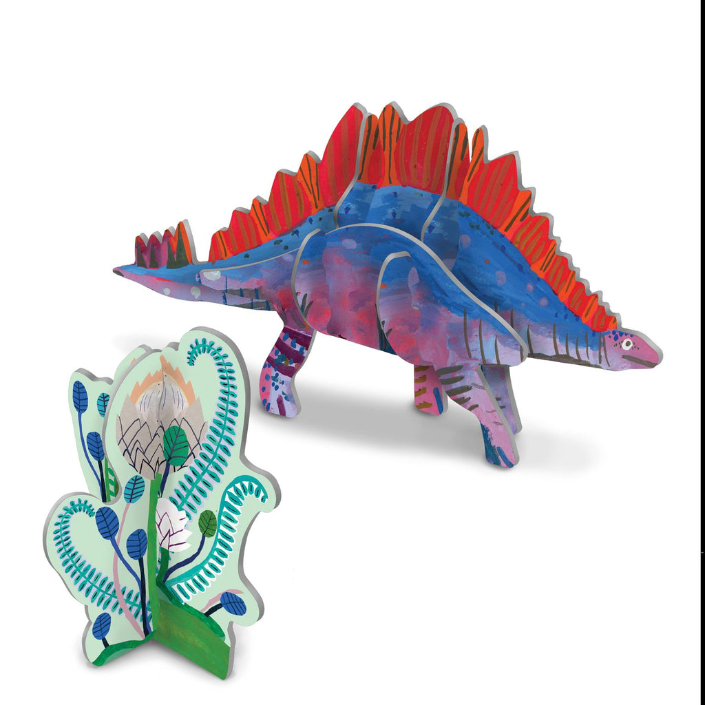 Dinosaurios 3D brilla en la oscuridad: Estegosaurio